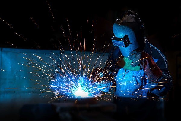 Iron welding work