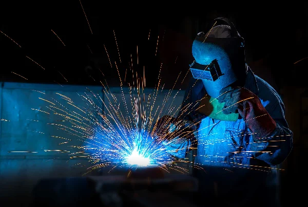 Iron welding work